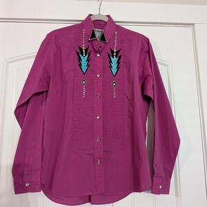 Wrangler Pink Western Shirt with Embroidery